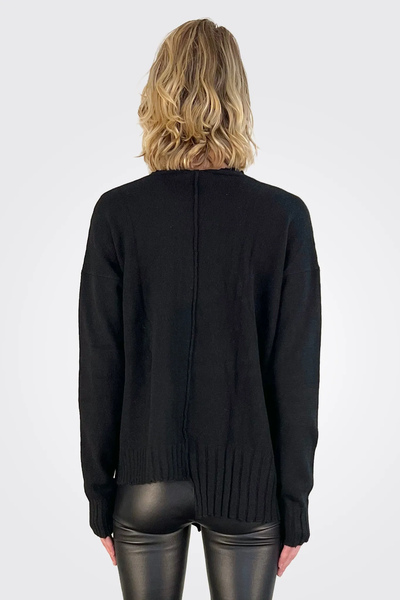 Asymmetrical Cardigan - Black