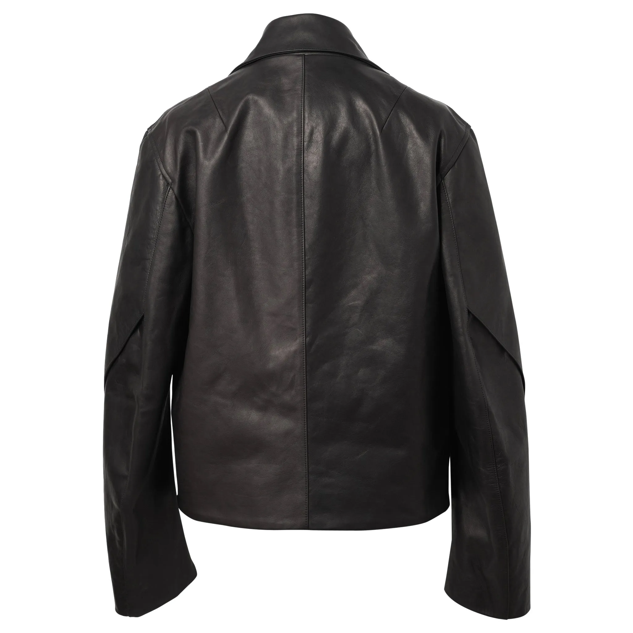 BATWING LEATHER JACKET / BLACK