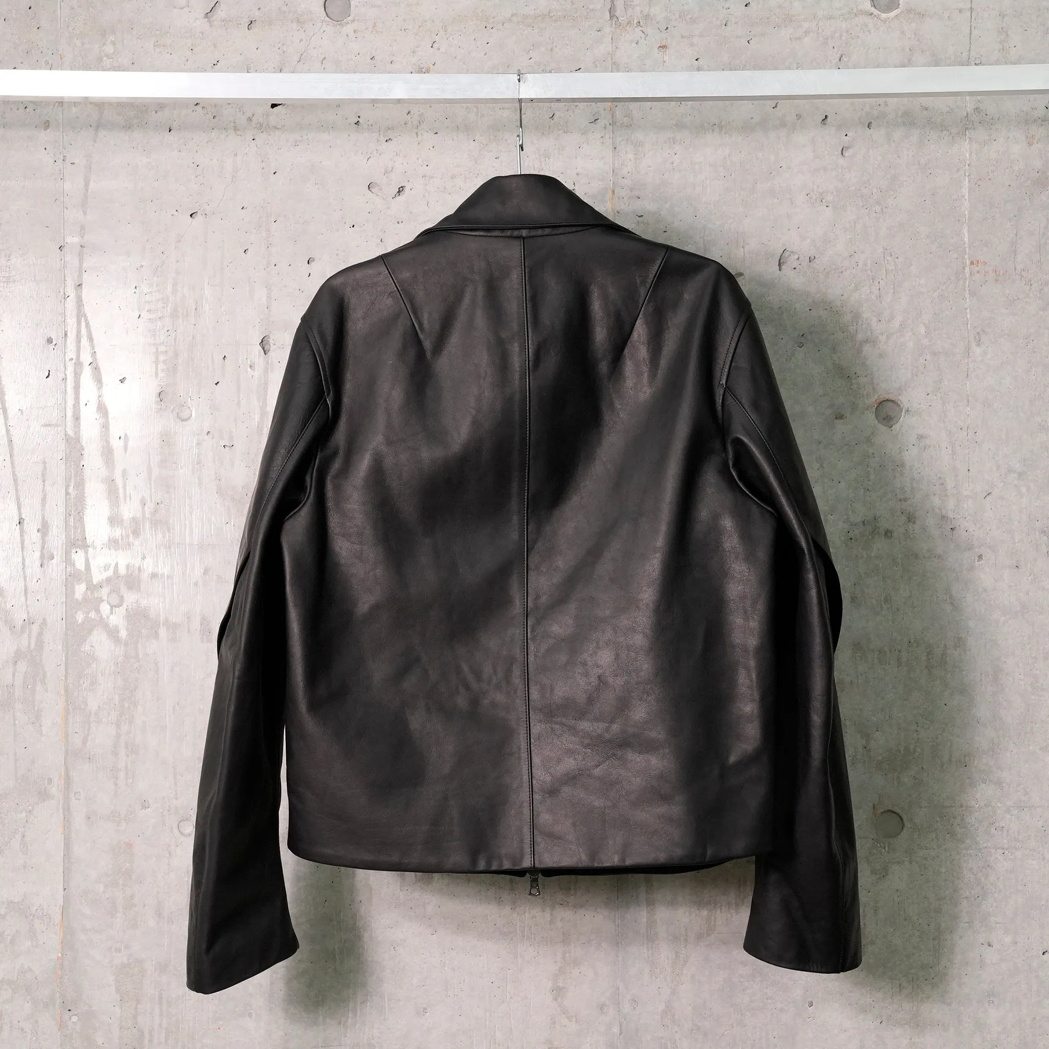 BATWING LEATHER JACKET / BLACK