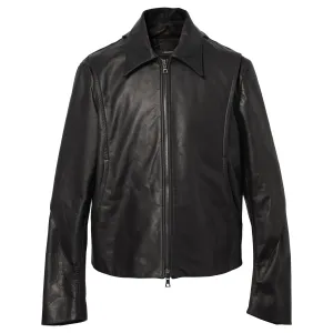 BATWING LEATHER JACKET / BLACK