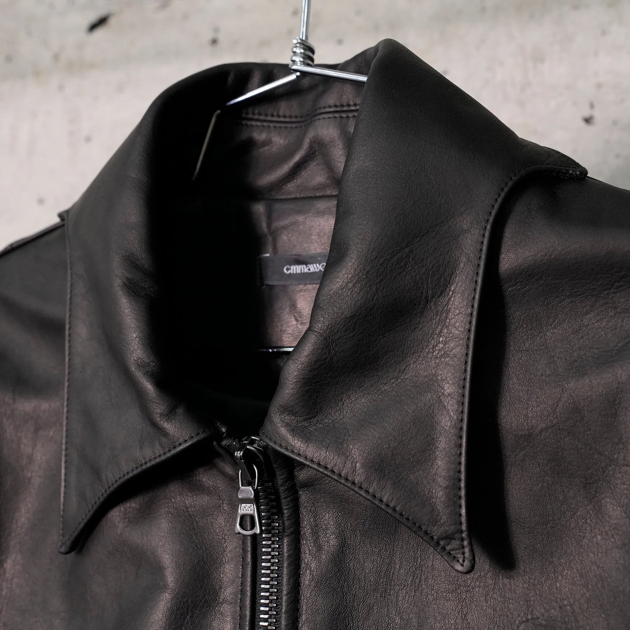 BATWING LEATHER JACKET / BLACK