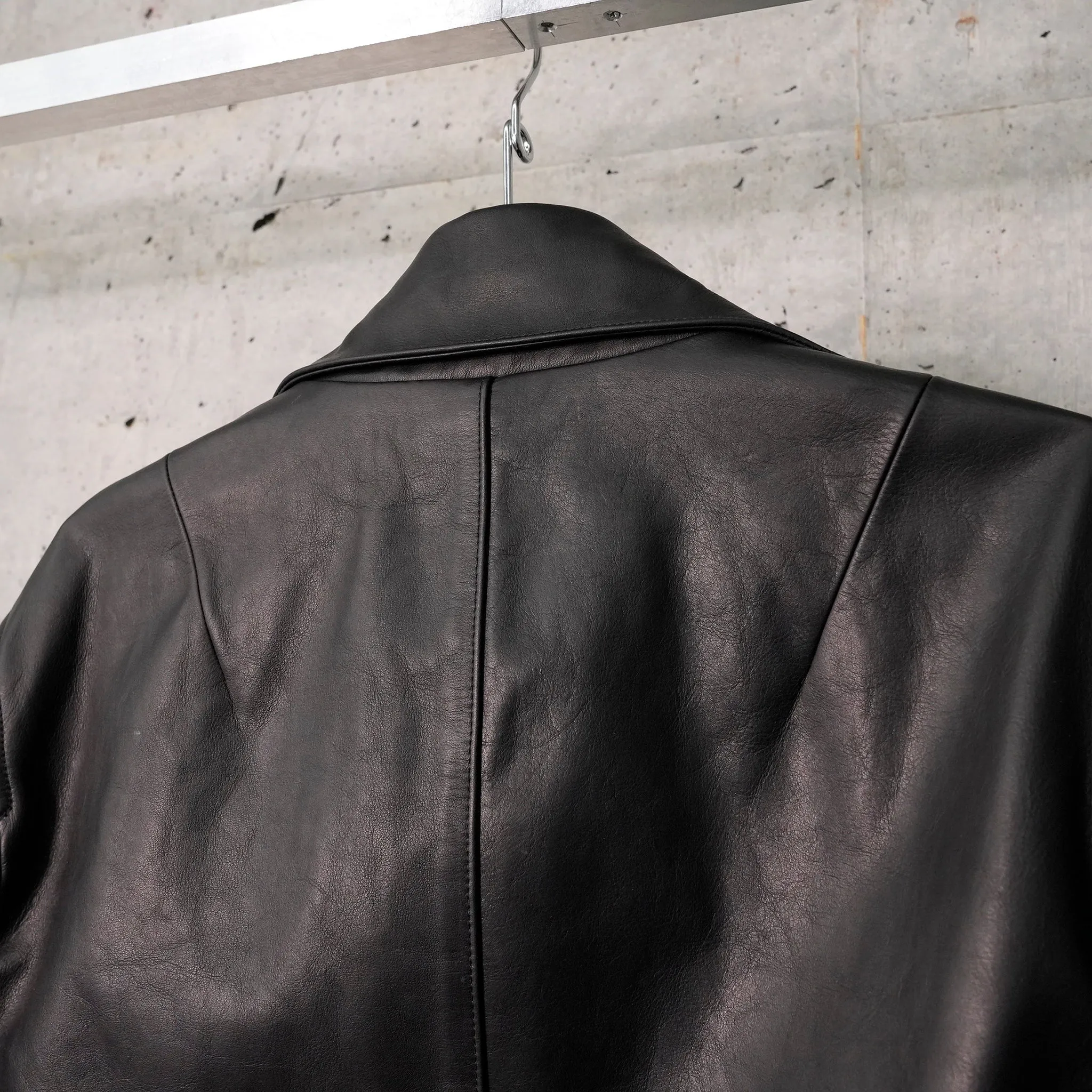BATWING LEATHER JACKET / BLACK