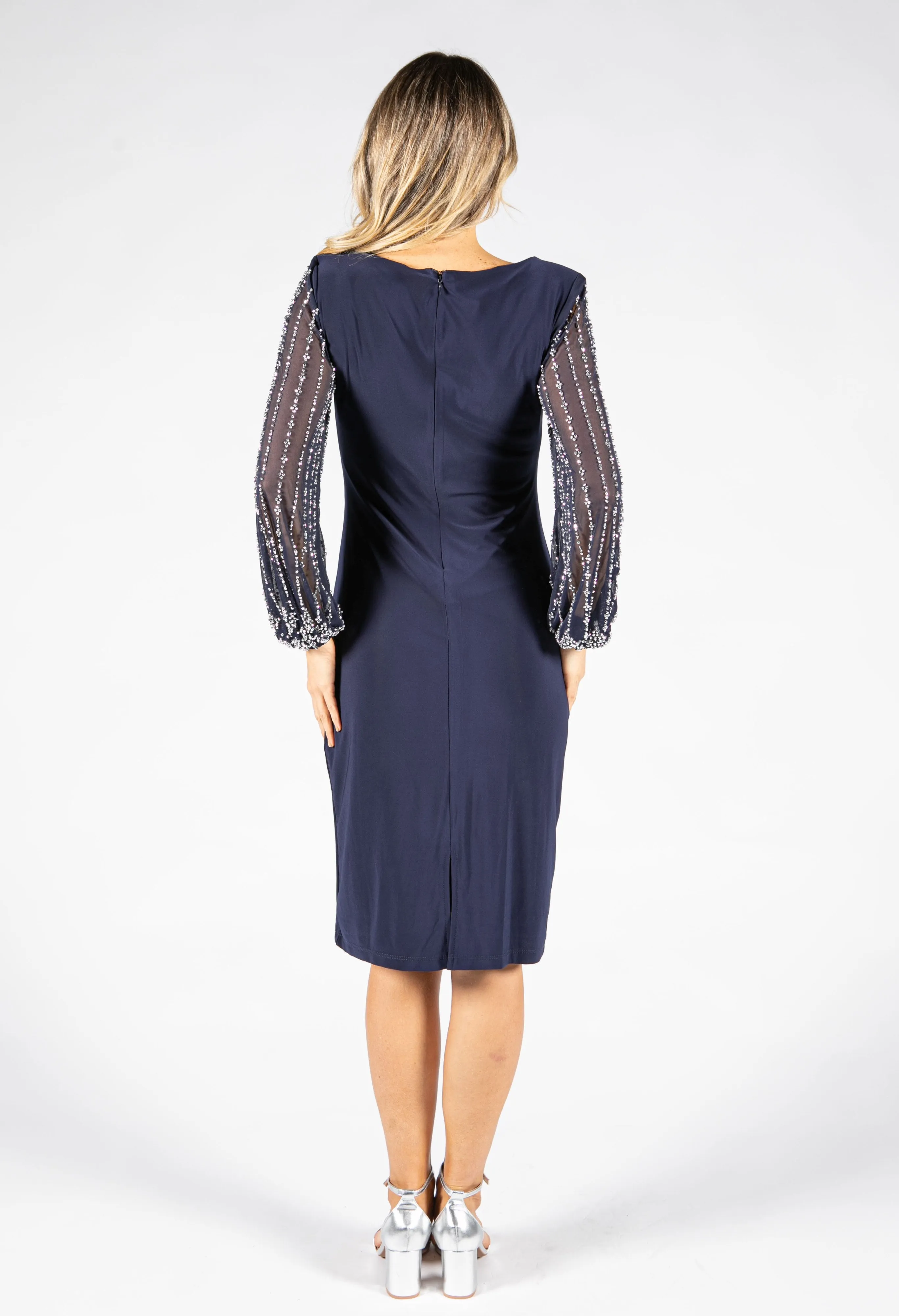 Beaded Sleeve Dress
