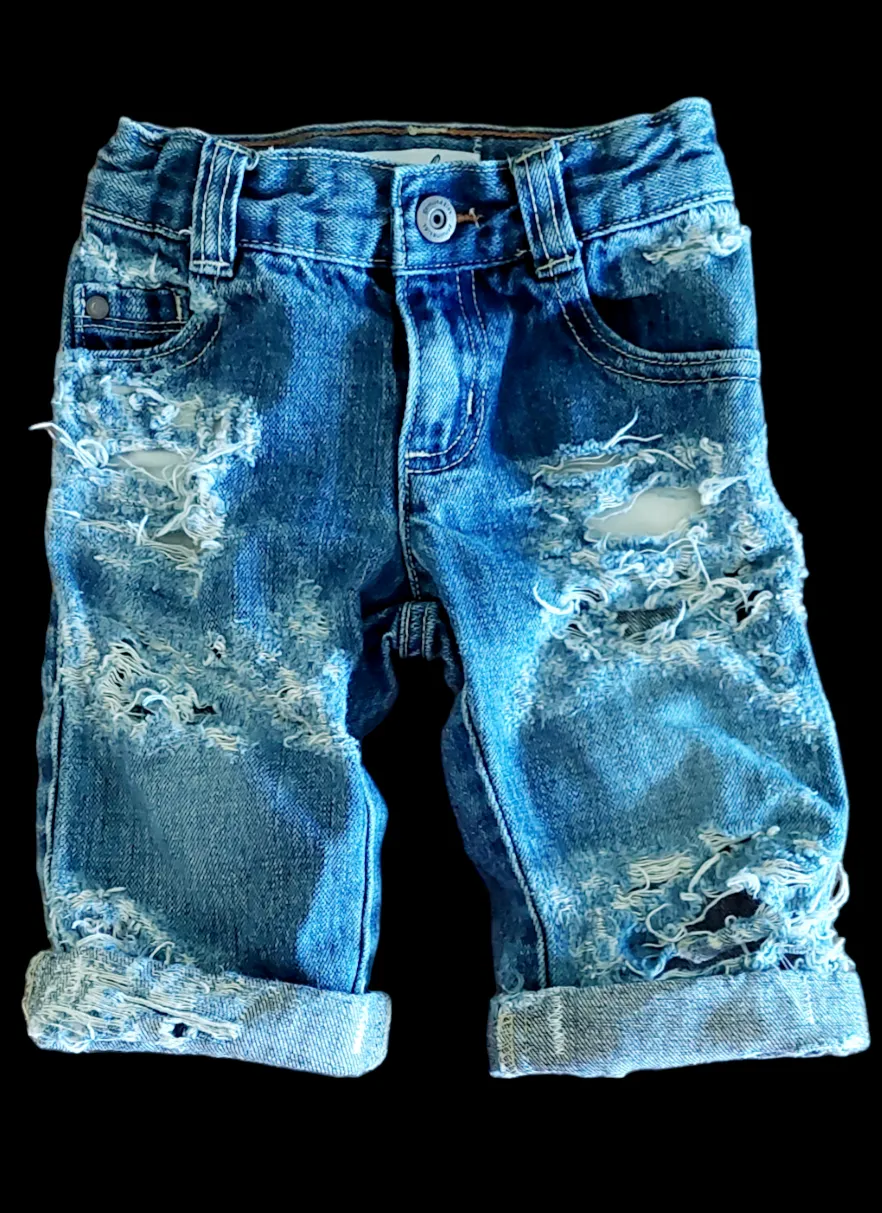Boys denim distressed jeans