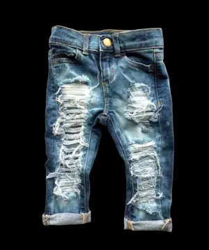 Boys denim distressed jeans