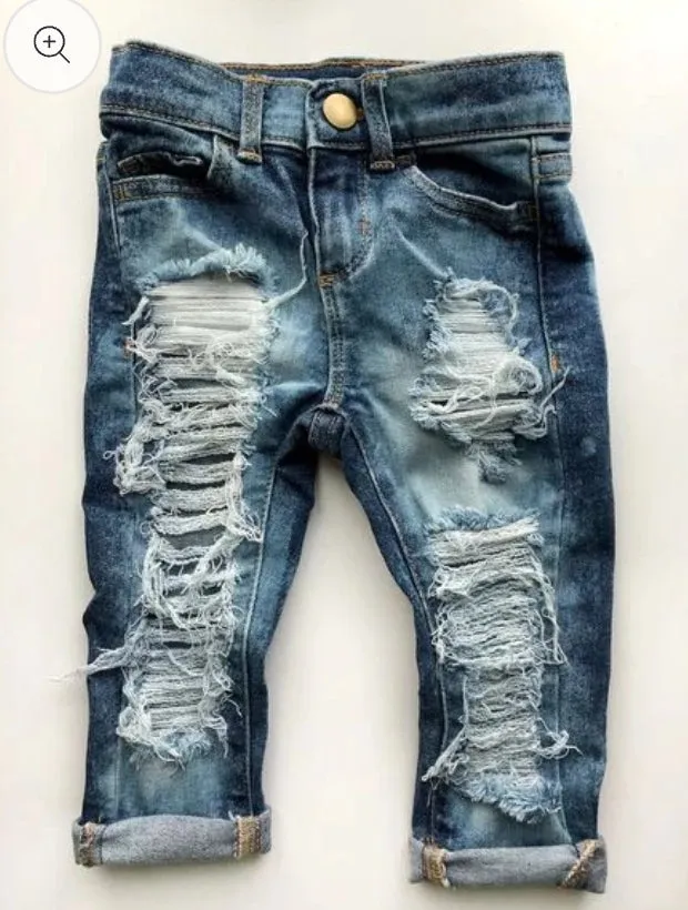 Boys denim distressed jeans