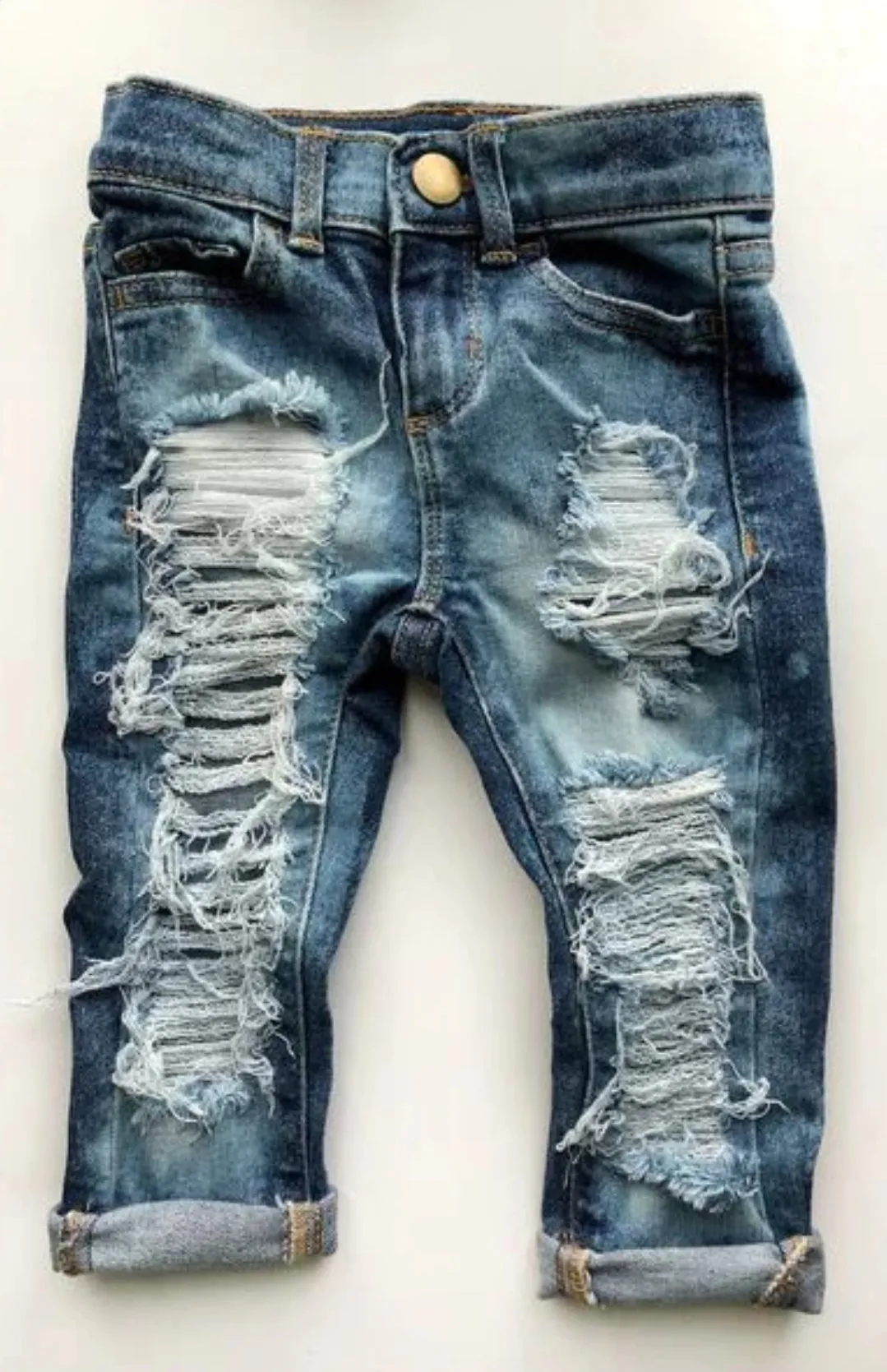 Boys denim distressed jeans