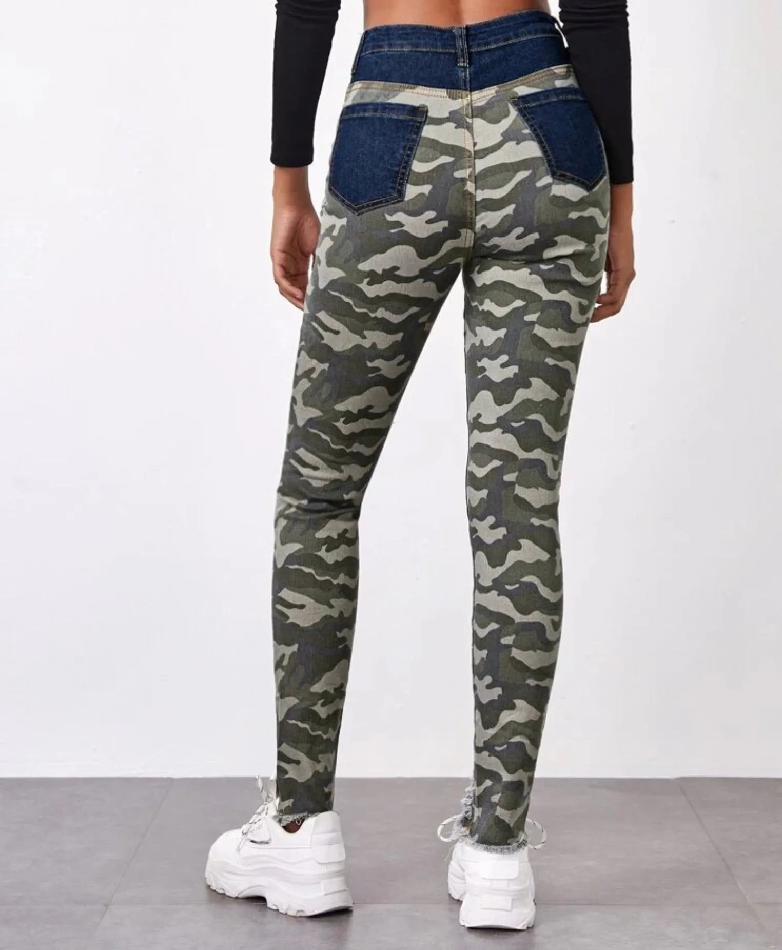 Camo Distressed Jeans