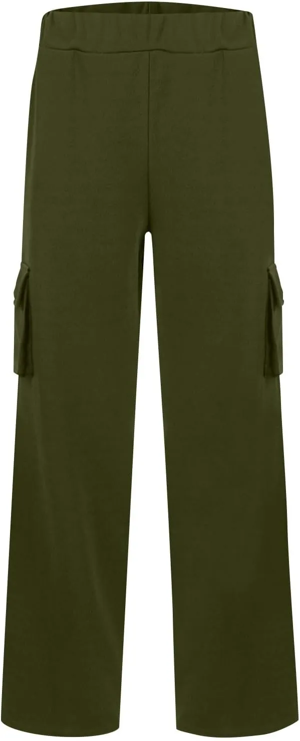Cargo Pants Women High Waisted Wide Leg Hiking Sweatpant Multi-Pockets Work Tactical Outdoor Jogger Slack Y2k Clothes
