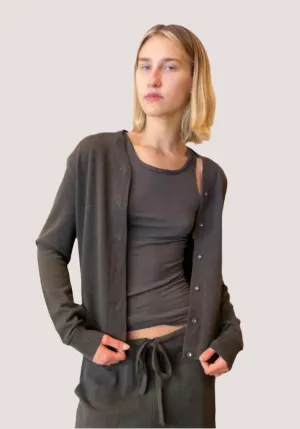 Cashmere Cardigan - Graphite