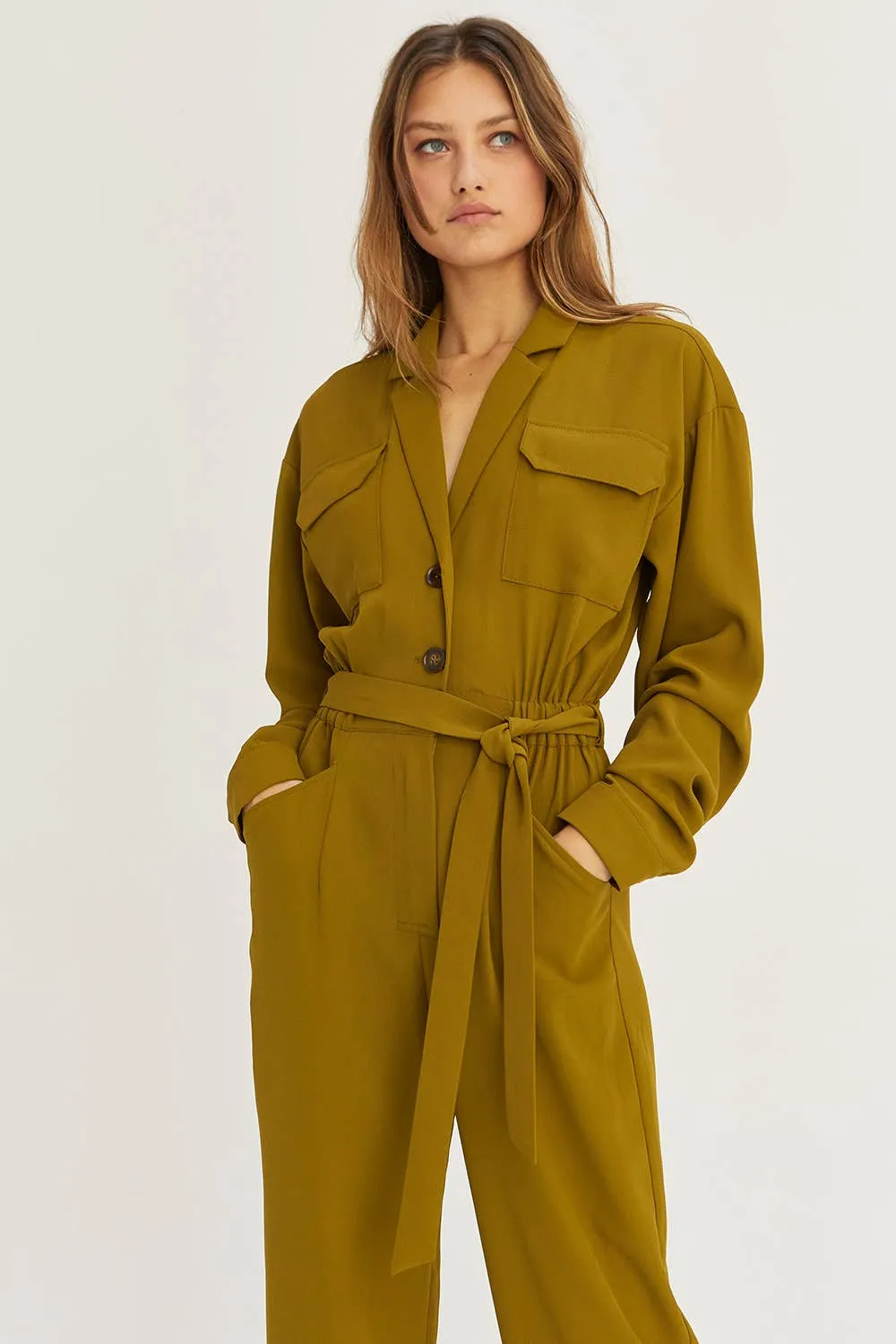 Flora Jumpsuit Long Sleeve Utility by Crescent