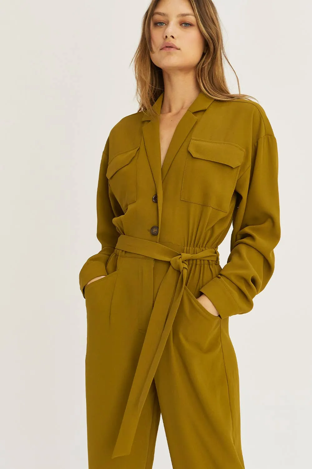 Flora Jumpsuit Long Sleeve Utility by Crescent