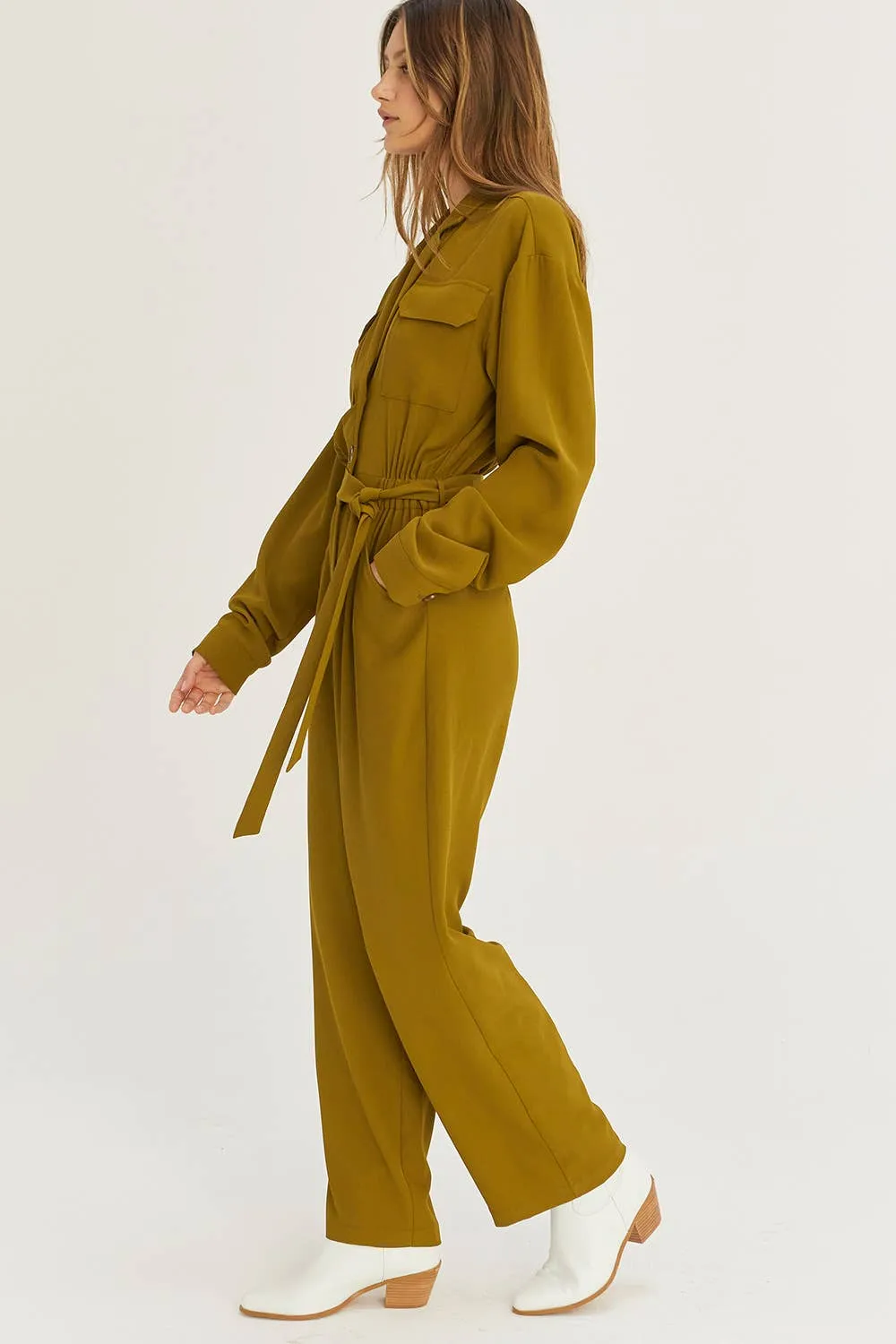 Flora Jumpsuit Long Sleeve Utility by Crescent