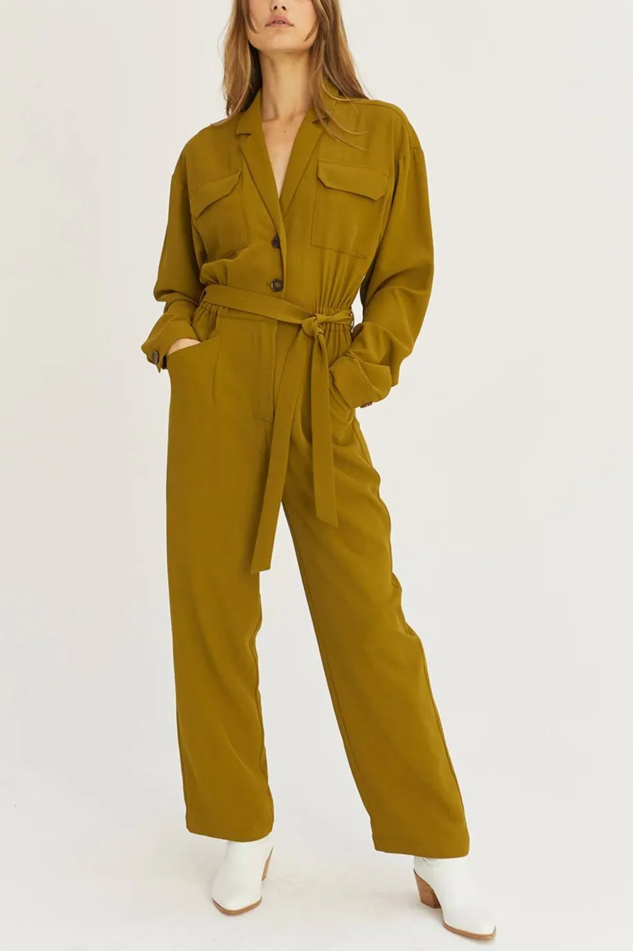 Flora Jumpsuit Long Sleeve Utility by Crescent