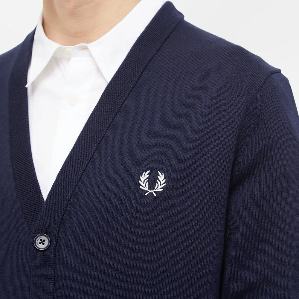 Fred Perry Merino Cardigan, navy blue