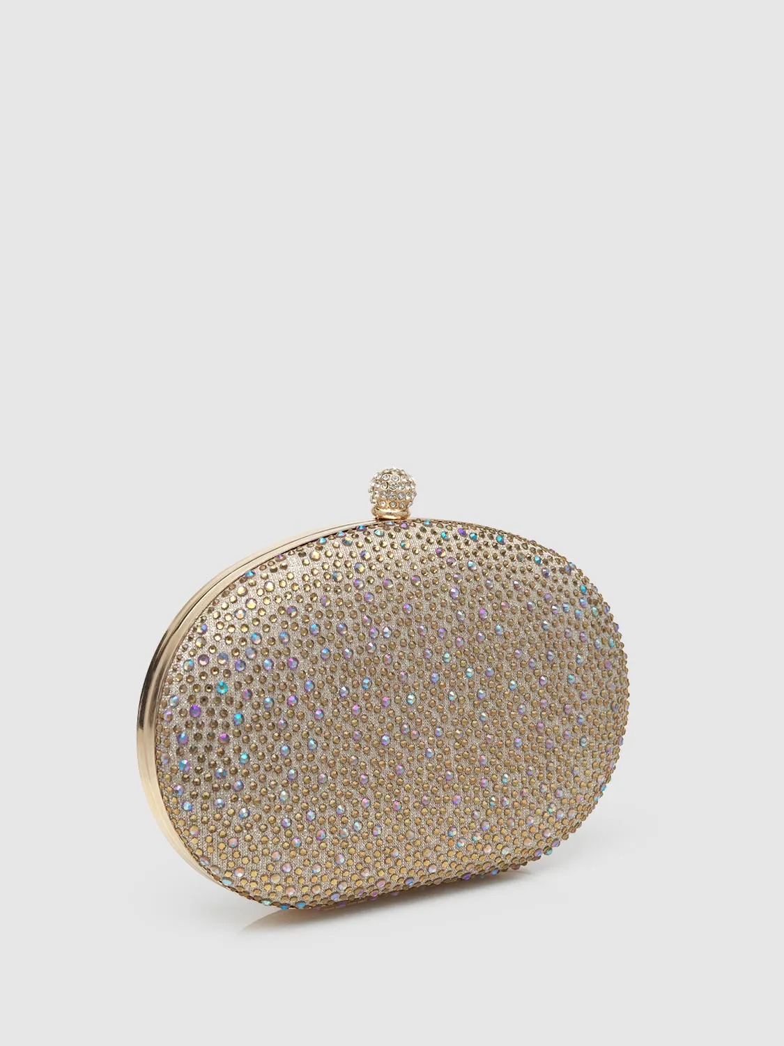 Jewelled Minaudiere With Top Handle