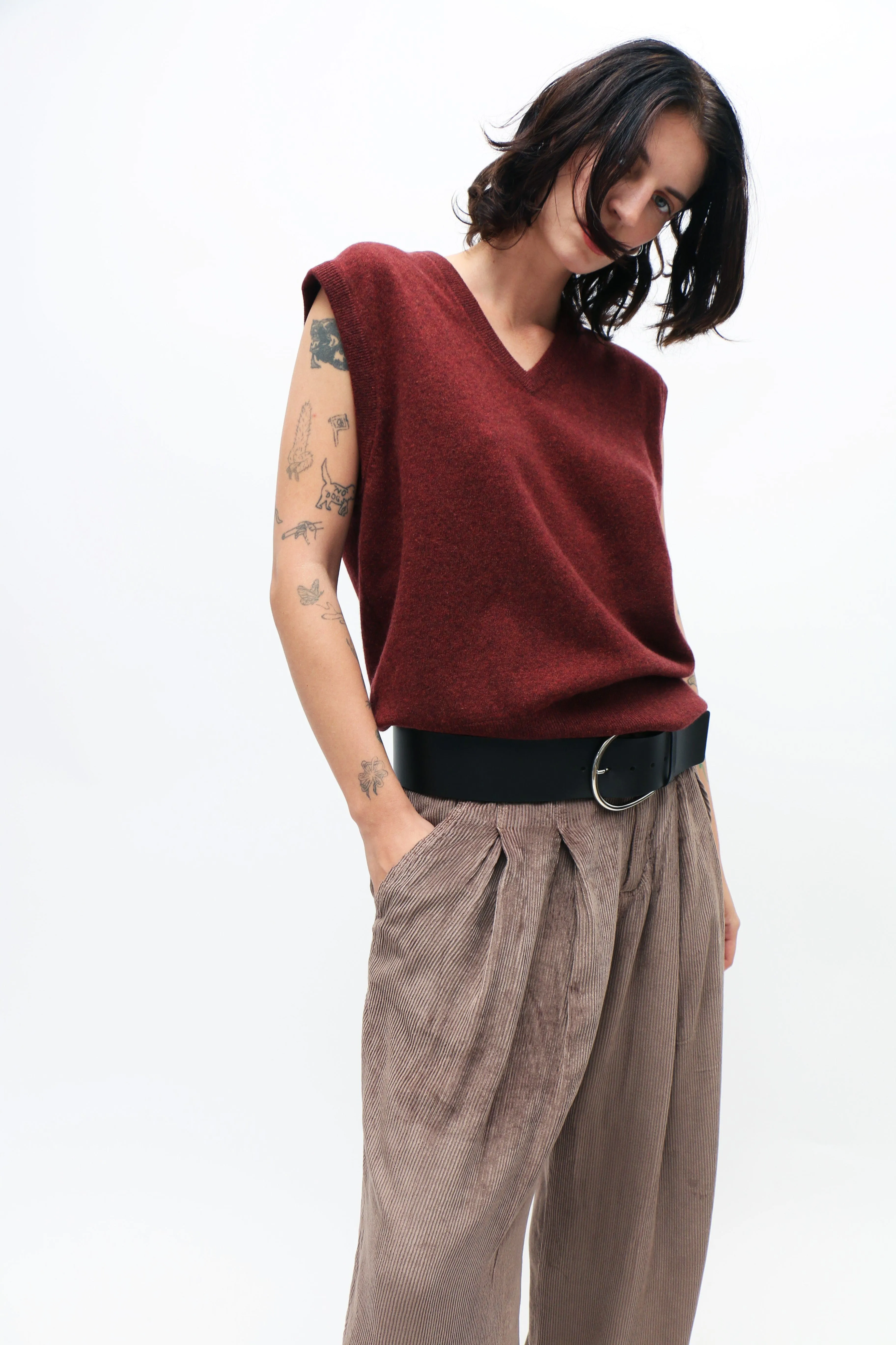Maroon n243 Spencer Vest