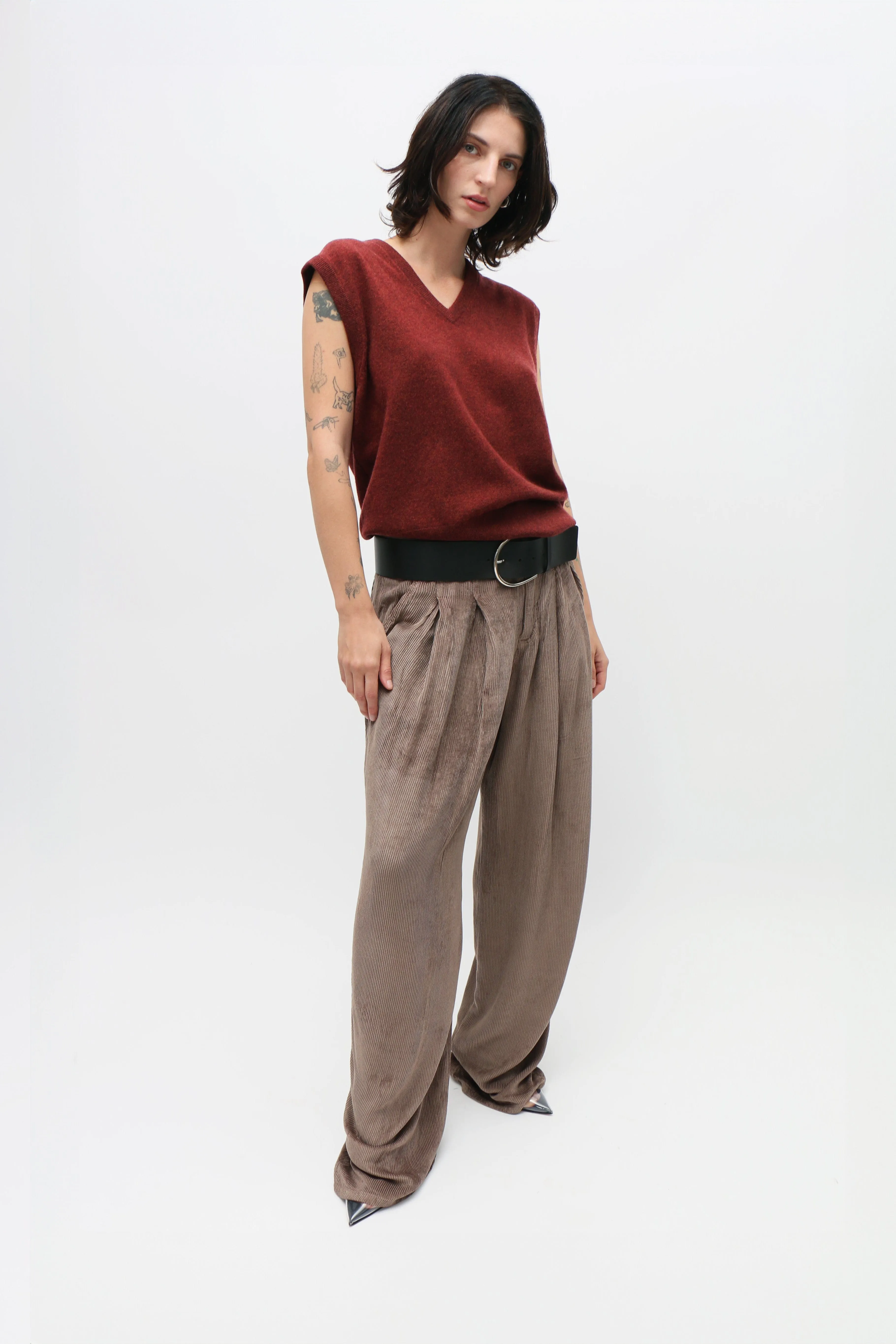 Maroon n243 Spencer Vest