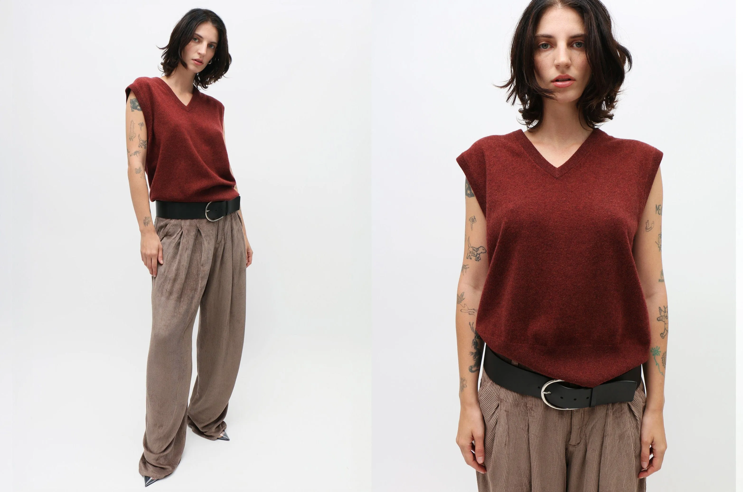 Maroon n243 Spencer Vest