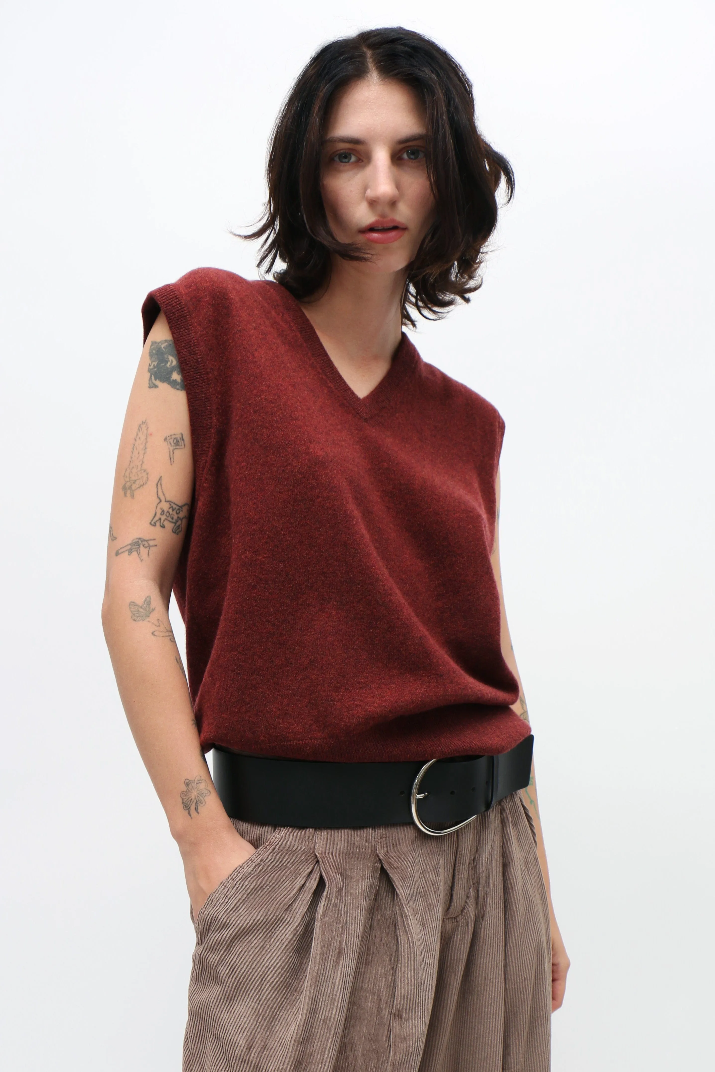 Maroon n243 Spencer Vest