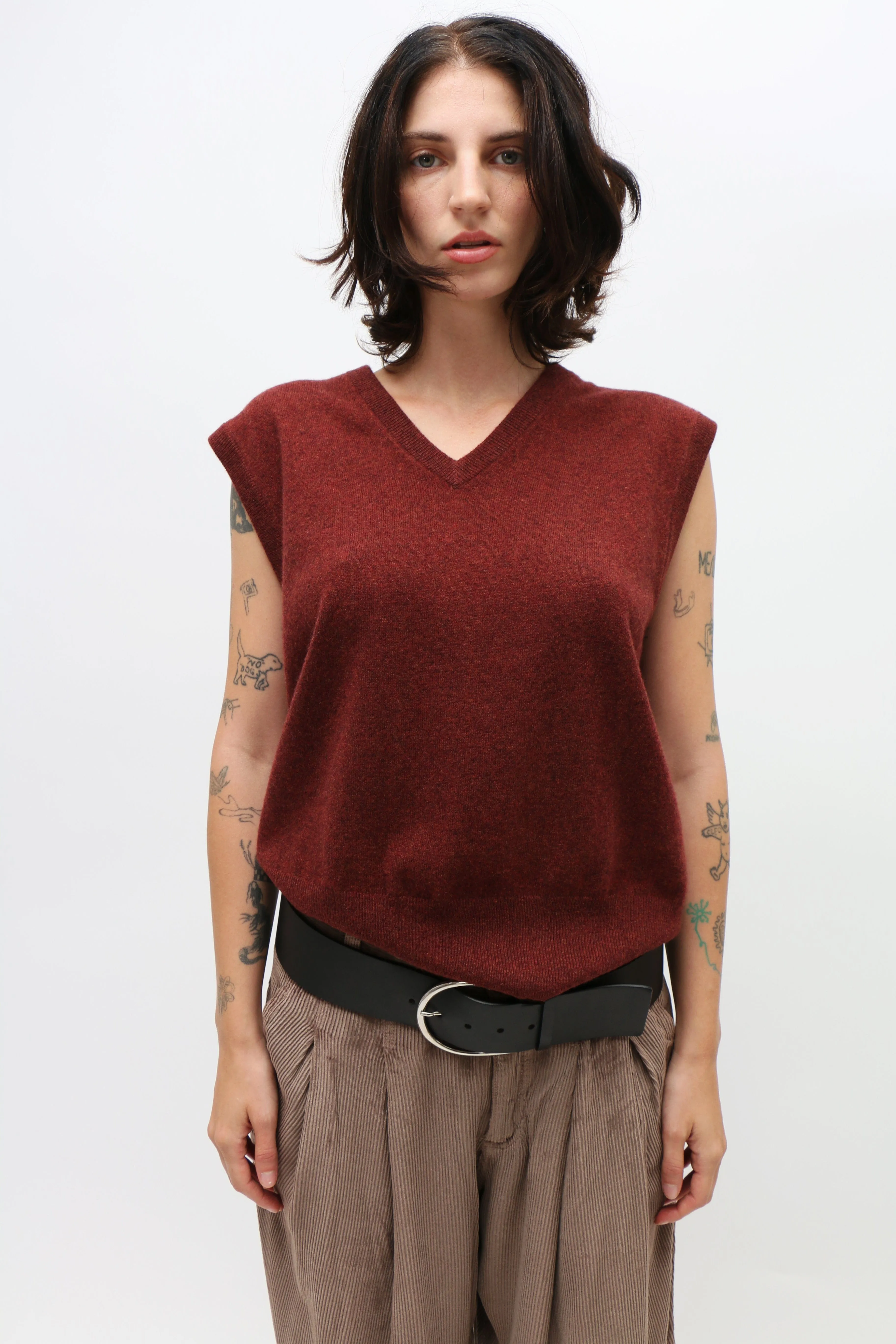 Maroon n243 Spencer Vest