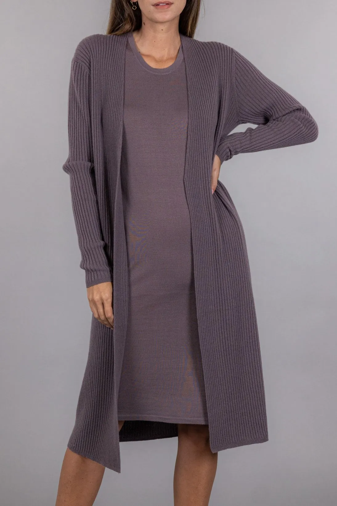 RIBBED CARDIGAN