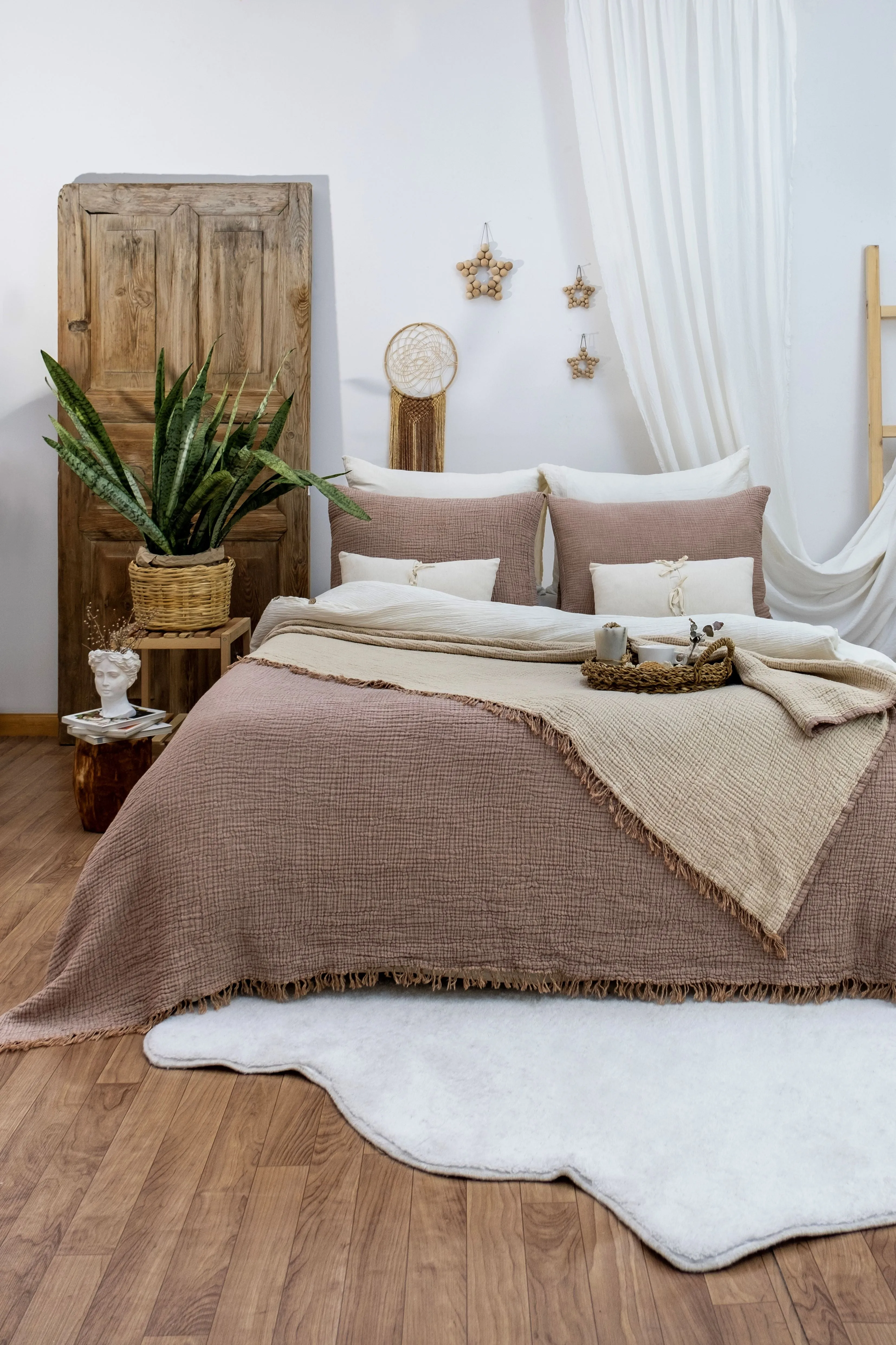 Serenity Soft Muslin Quilt - Mushroom Brown