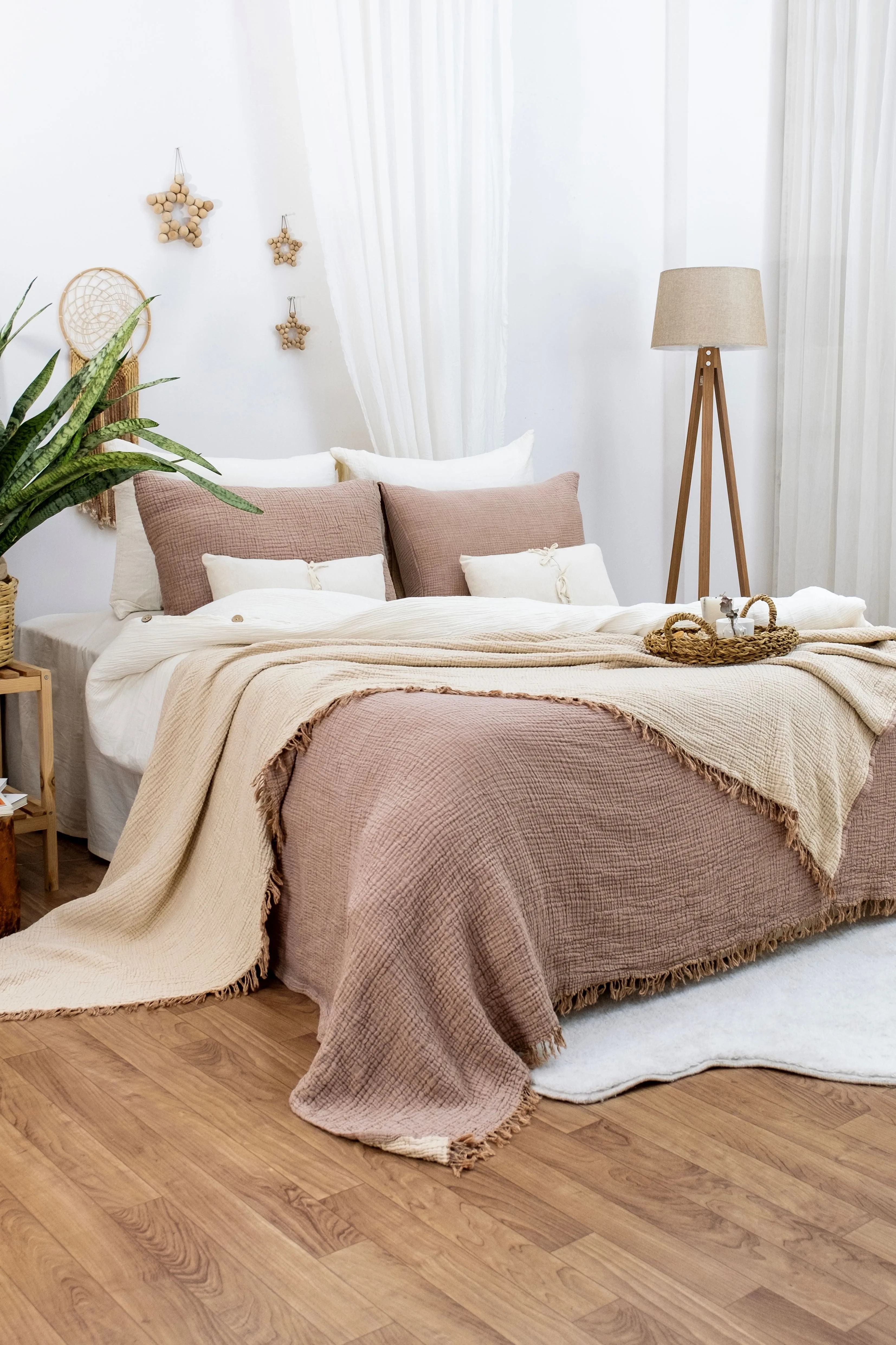 Serenity Soft Muslin Quilt - Mushroom Brown