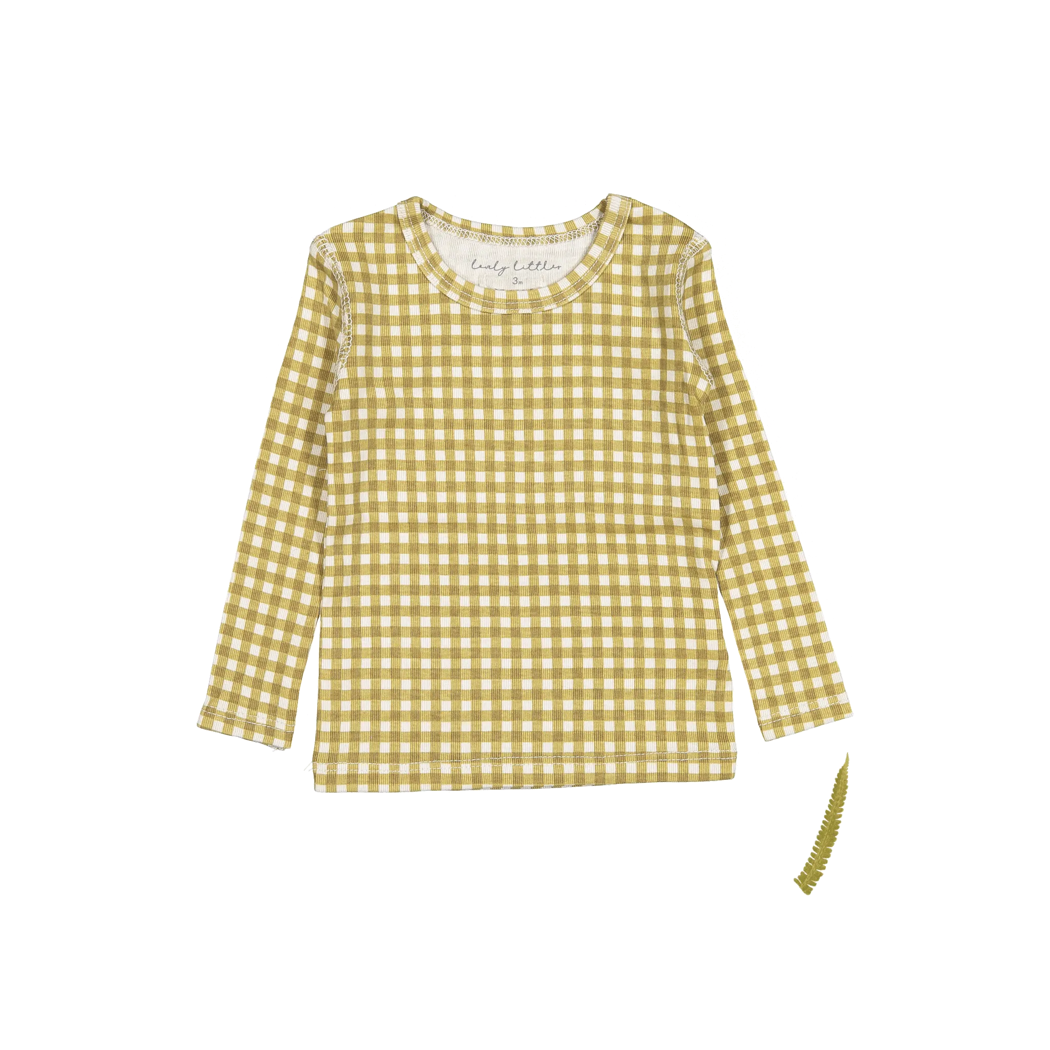 The Printed Long Sleeve Tee - Golden Gingham