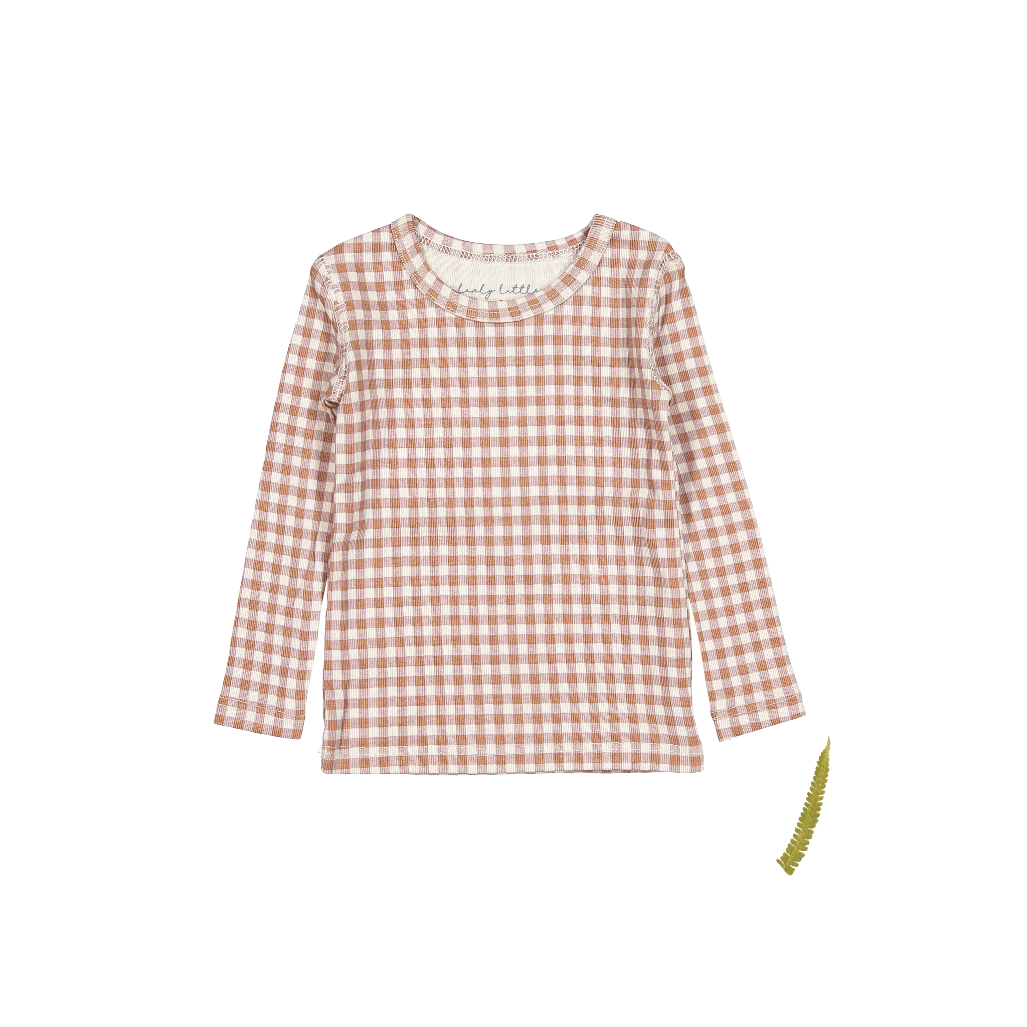 The Printed Long Sleeve Tee - Rosewood Gingham