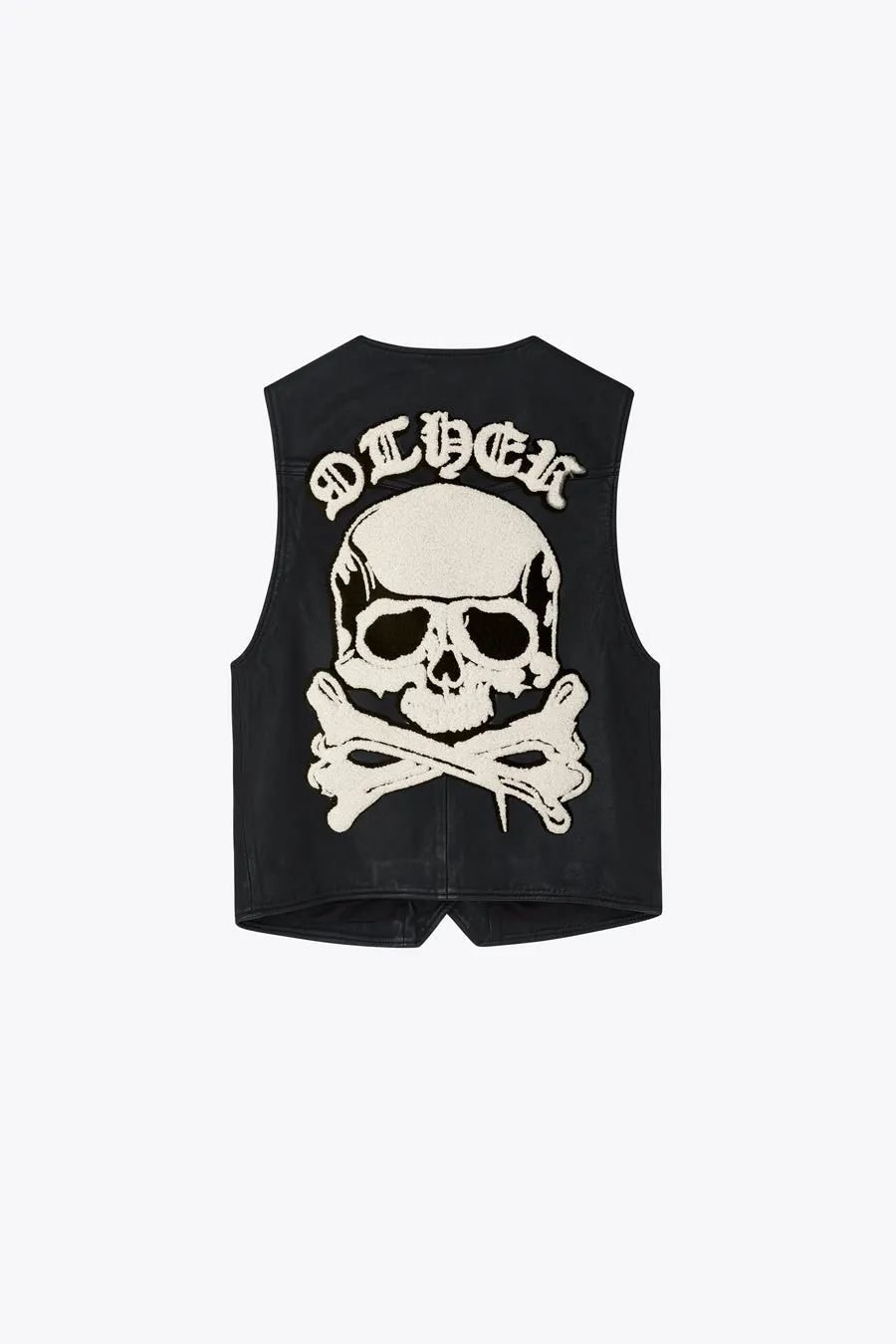 The Skull & Crossbones Patch Leather Cut