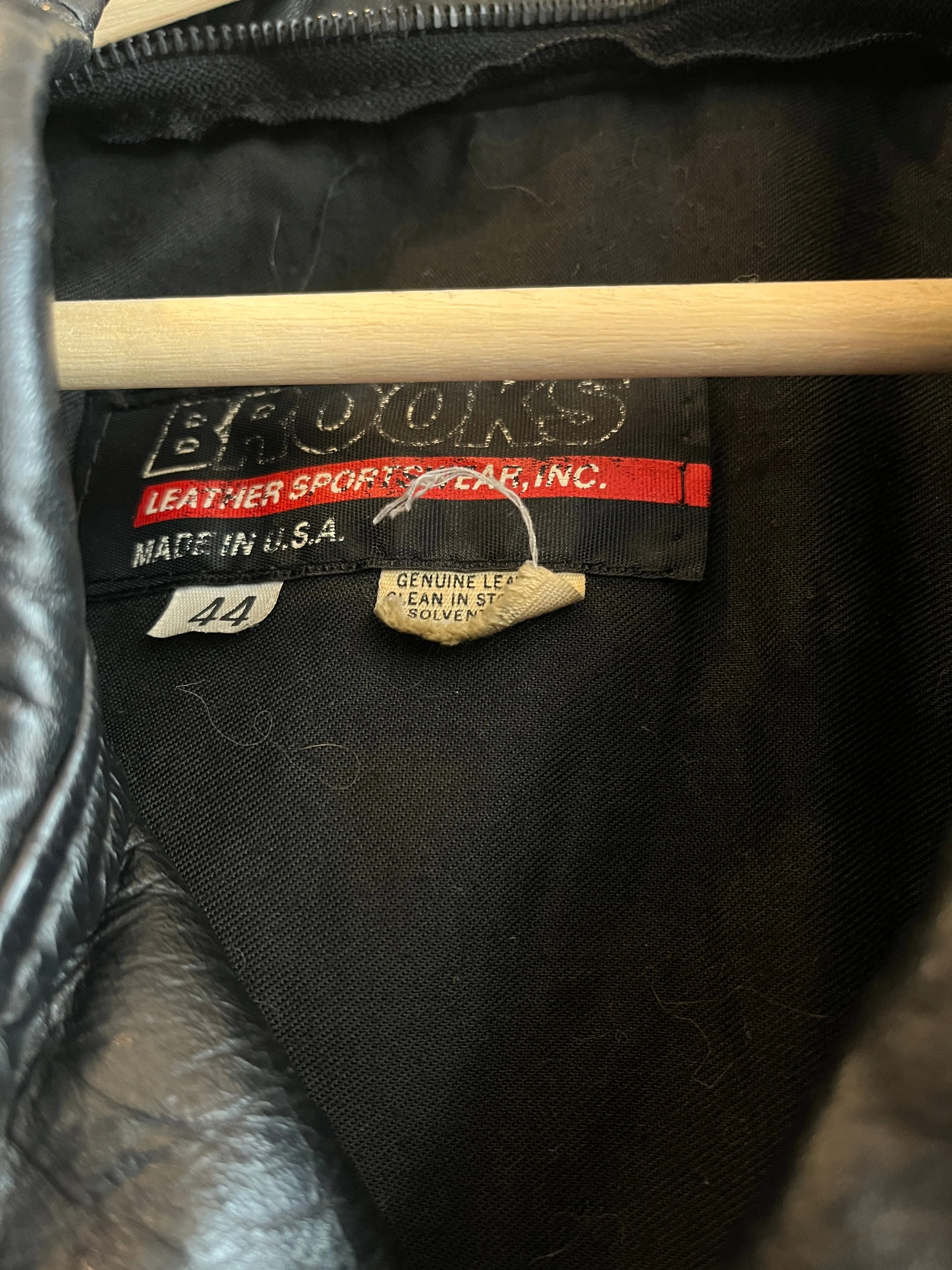 Vintage 1970s Brooks Leather Motorcycle Jacket