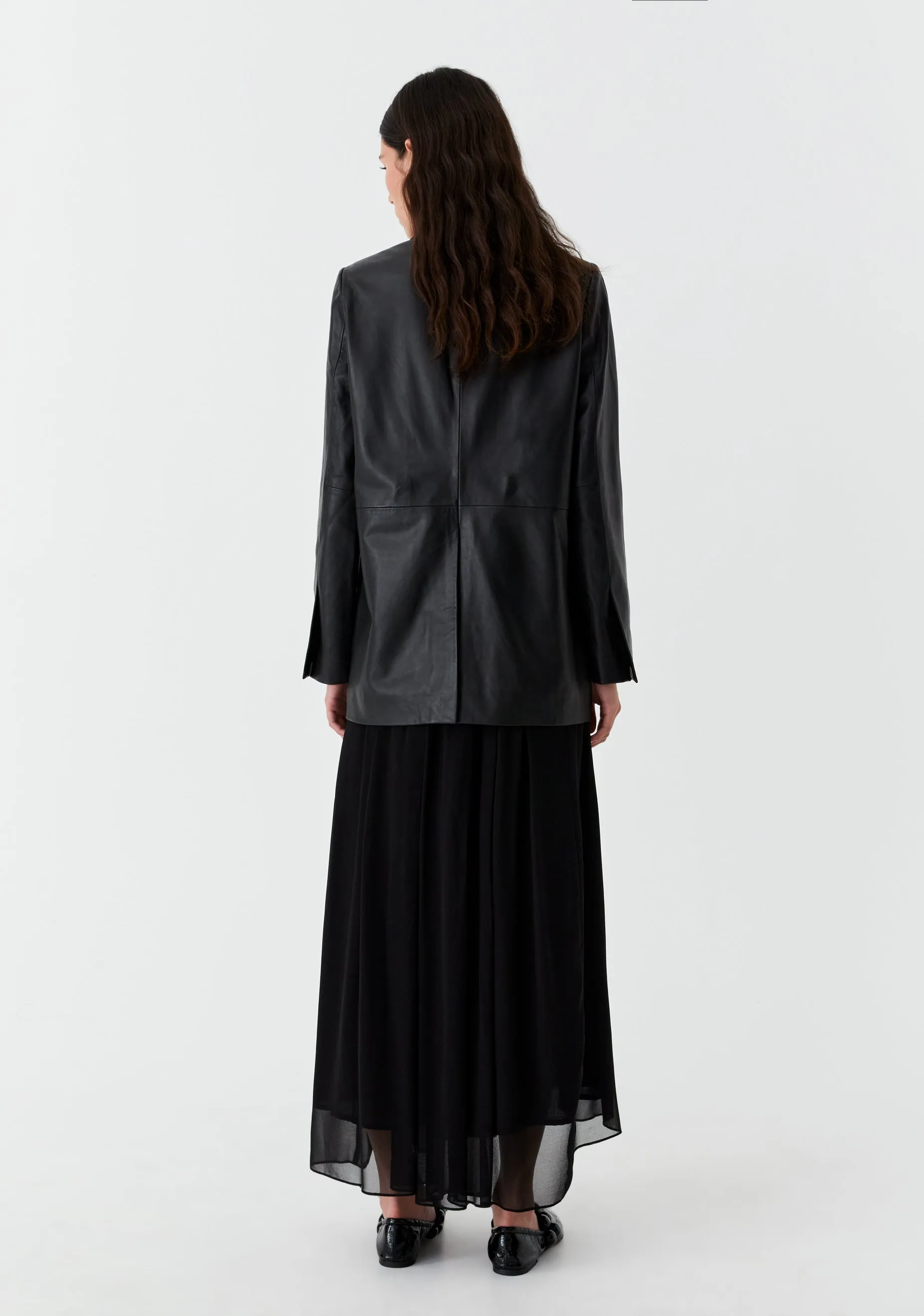 Westley Leather Blazer_Black