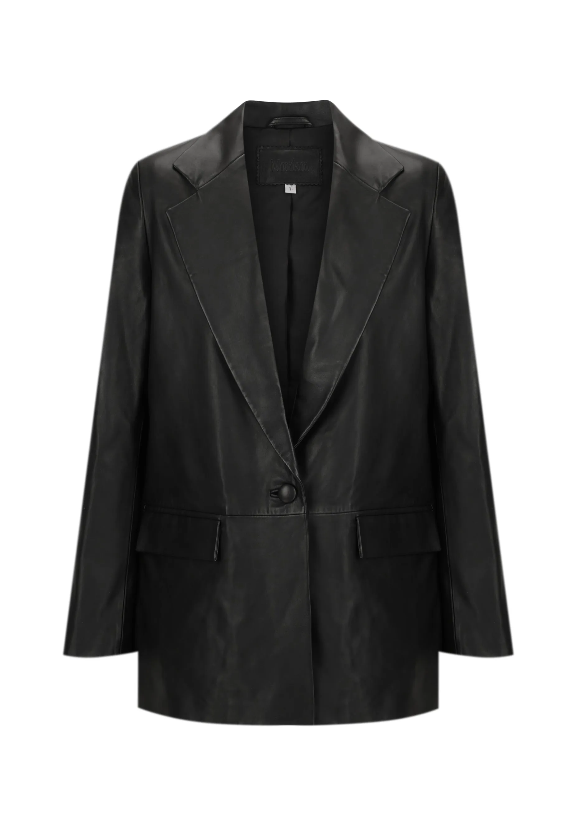 Westley Leather Blazer_Black